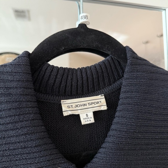 St John Sport Size Small Color Blue White Wool and Rayon Dress - Picture 4 of 6